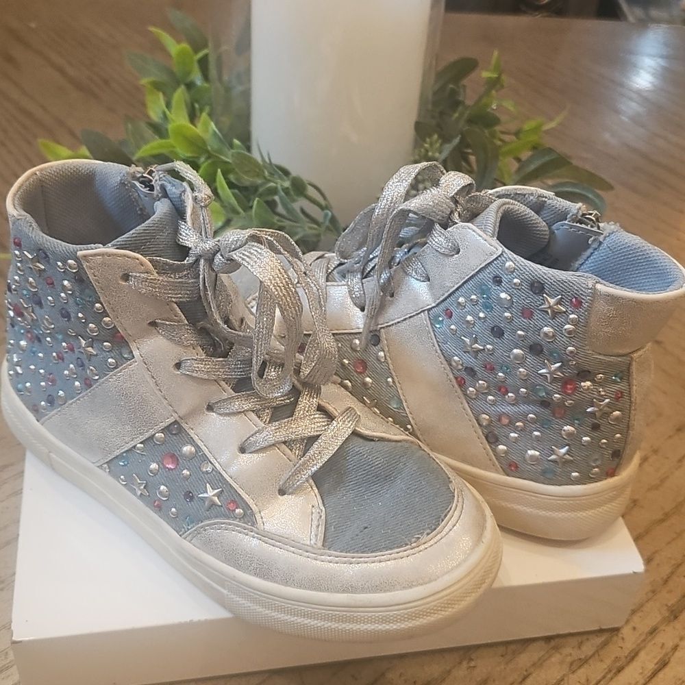 Denim Star Hightop Sneakers Size 2 Nina